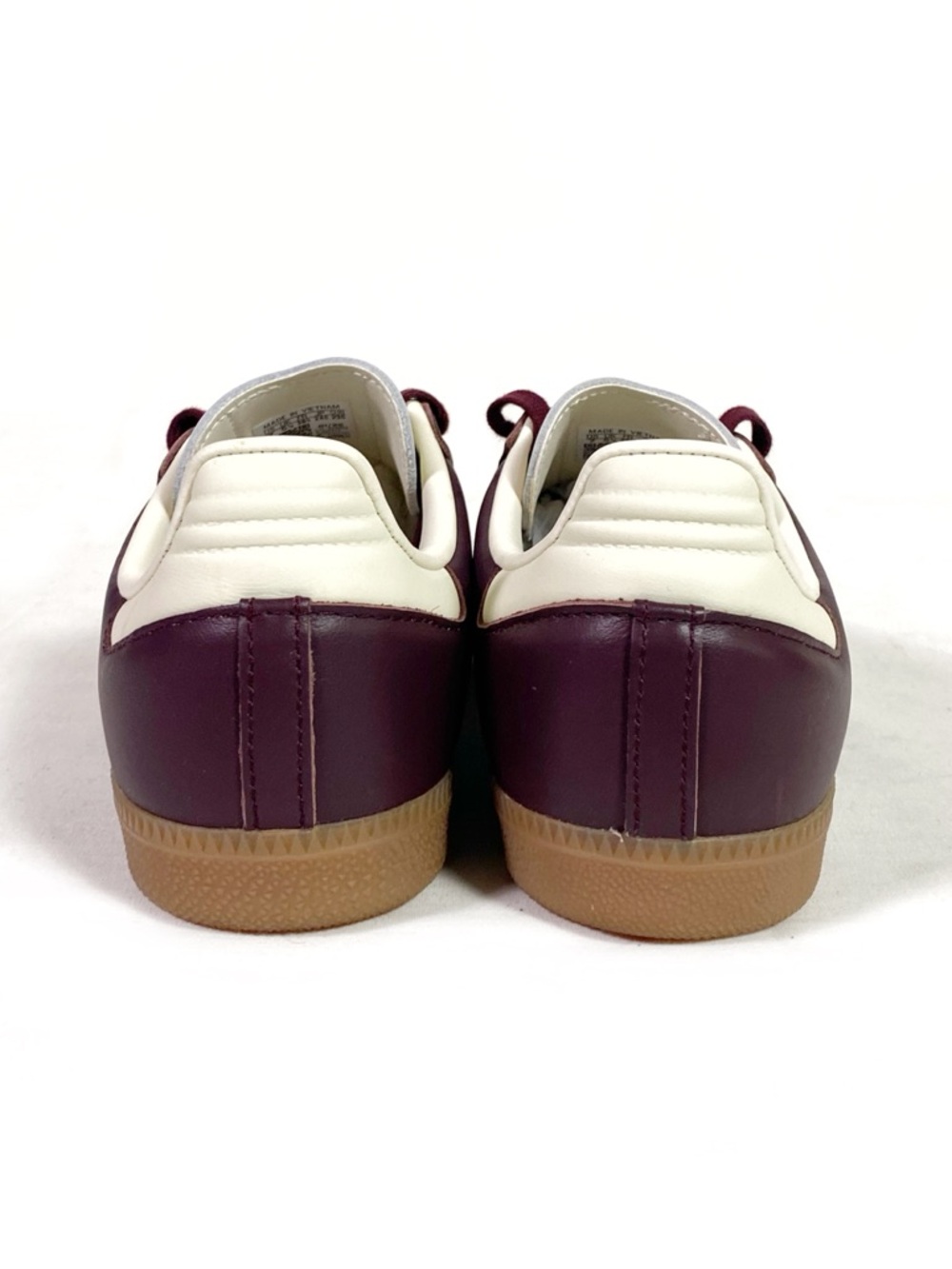 Adidas Samba OG Maroon Gold Metallic Sneakers - Picture 5 of 8